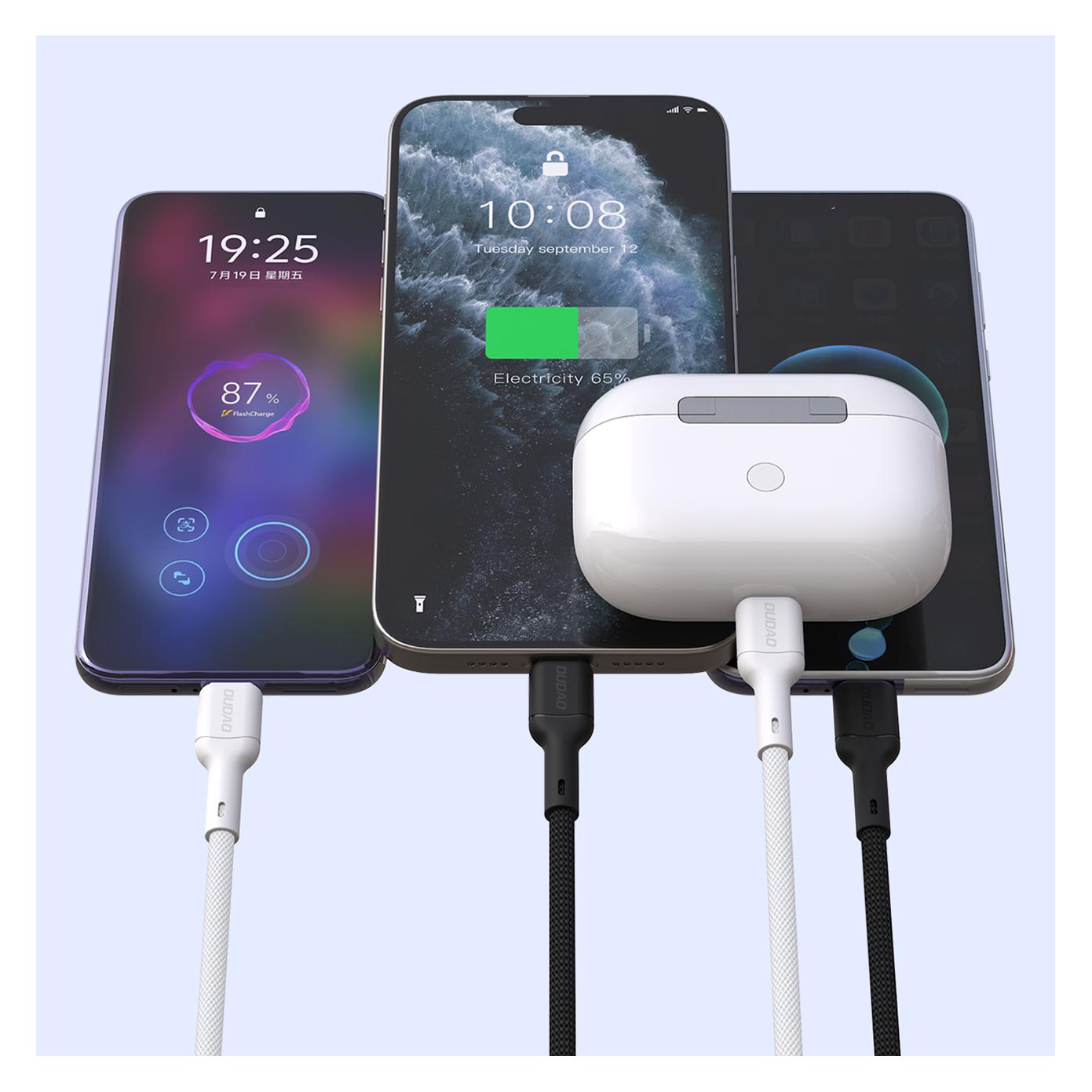 Dudao L9C USB-C - USB-C 65W 1m. White (1 m, 65 W) (L9C-1M-WHITE)