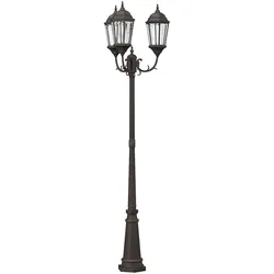 Helloshop26 - Vintage-Gartenleuchte 61 x 53 x 235 cm Bronze-Aluminium verleiht Gartenwegen Eleganz und Sicherheit 02_0058410
