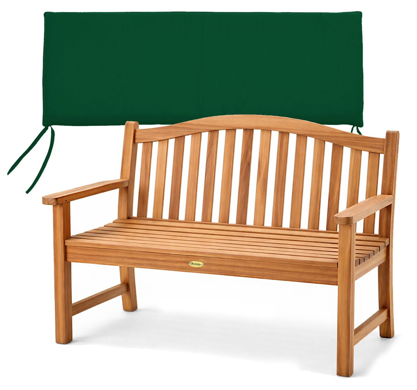 Gartenbank Catania Teak Massivholz Grün 120 cm