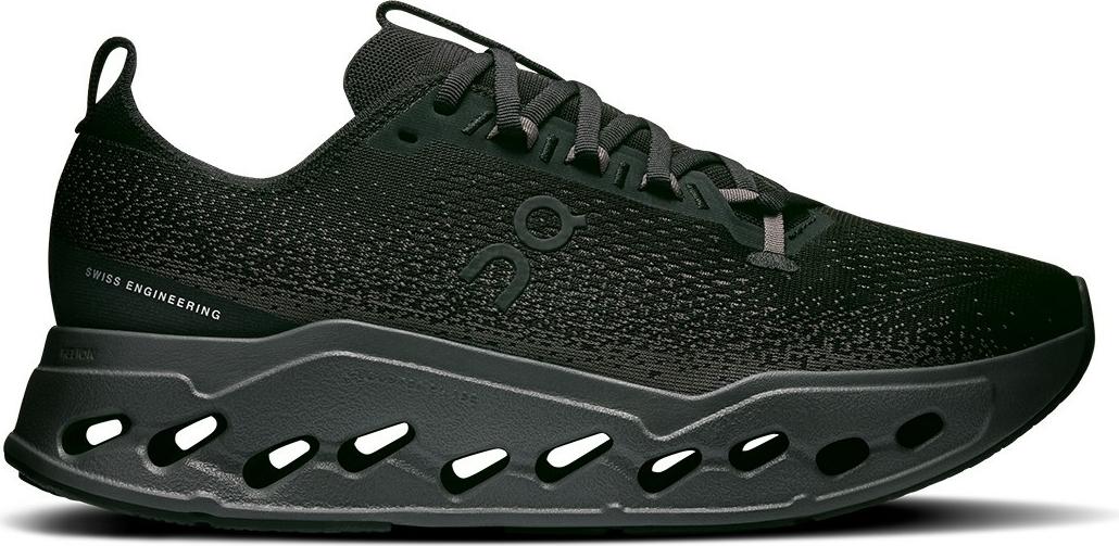 ON Herren Laufschuhe Schwarz mit Schnürung und strukturierter Musterung