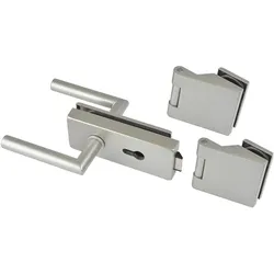 Dormakaba, Zubehör Türbeschlag, Glastürbeschläge Beschlagsgarnitur Classic PZ Aluminium Edelstahl Effekt