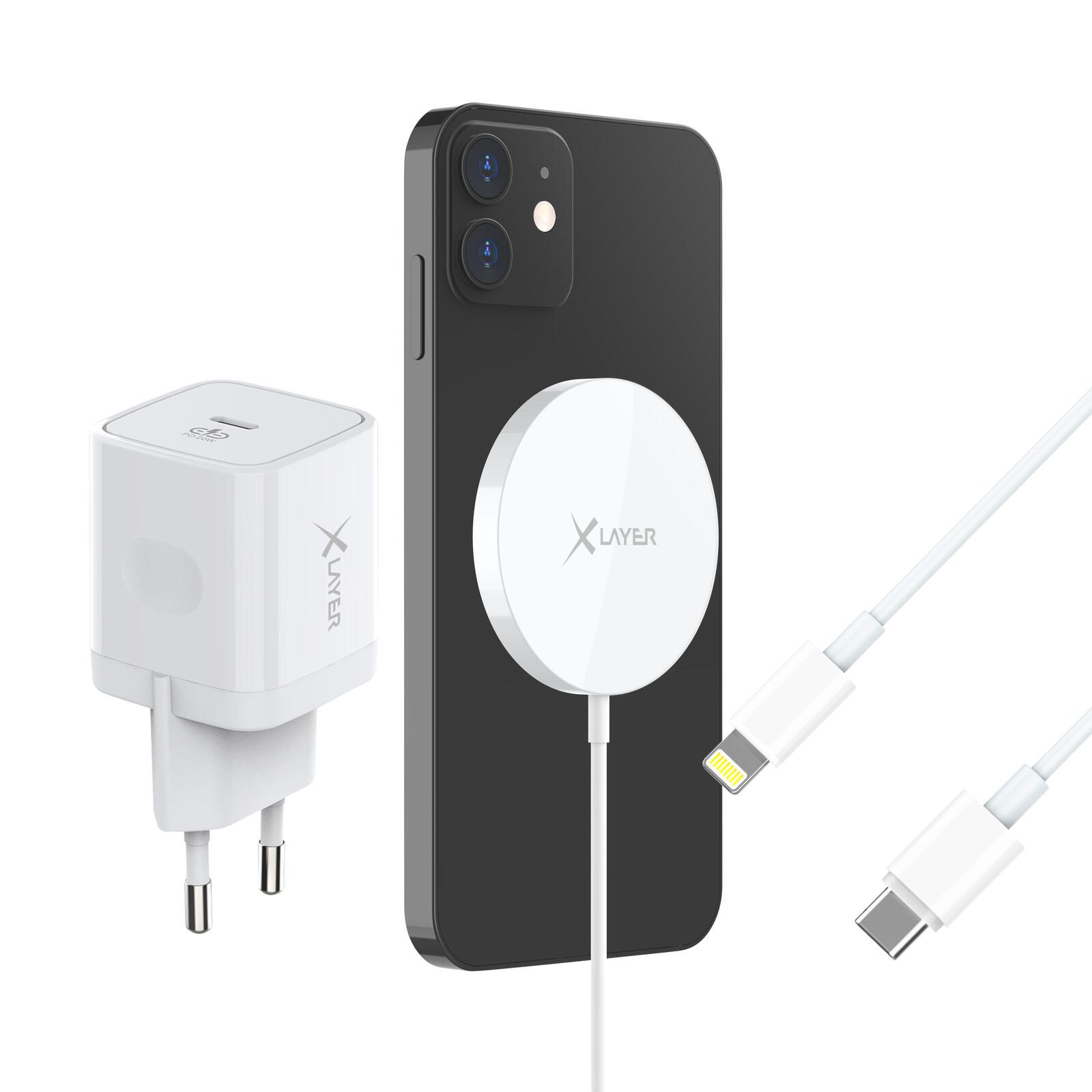 XLAYER MagFix Pro 15W Wireless Magnetic Starter Set, weiß 219370