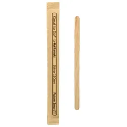 MONOUSO - Holz Rührstäbchen Ummantelter 11cm (10.000 Stück)