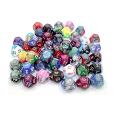 Chessex Würfelset - Gemini Würfel D12 (50 x W12) im Beutel - farblich gemischt 293363