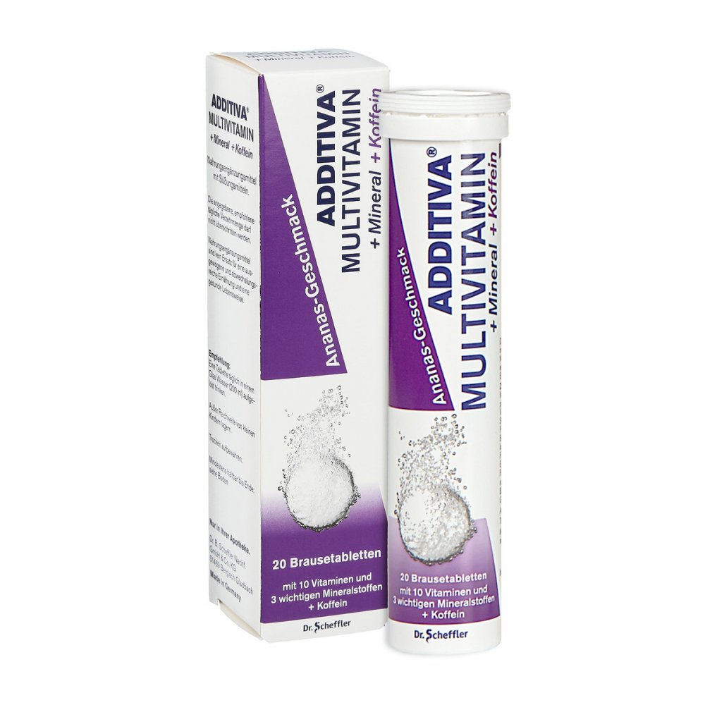 Dr.B.Scheffler Nachf. GmbH & Co. KG Additiva Multivit.+Mineral+Koffein Ananas Brausetabletten 10060204