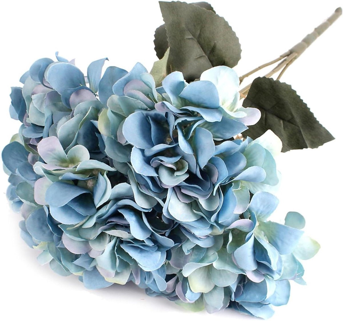 Kunsthortensia Boeket Blauw - Levensechte Nepbloemen voor Decoratie