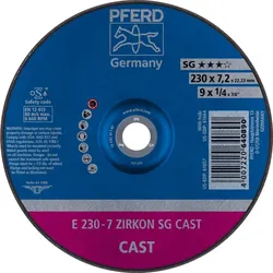 PFERD TOOLS Schruppscheibe E ZIRKON Speziallinie SGP CAST für Guss - 62223738