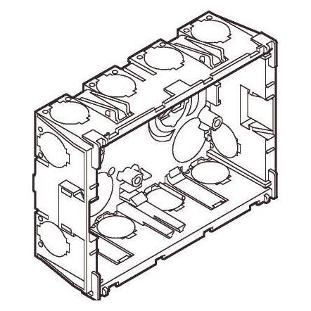 LK Clic'line kanaldåse 2 modul (Netzwerk Zubehör) (504F1112)
