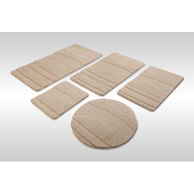 Wecon home "Marc" Höhe 25 mm rutschhemmend beschichtet schnell trocknend Badteppich, Hoch-Tief-Linien, weich, rutschhemmend, waschbar, getuftet