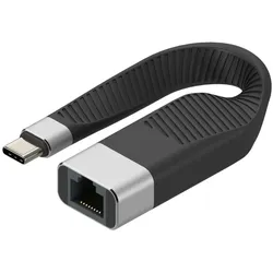 Techly ICOC USBC-RJ45 Netzwerkkabel Schwarz 0,144 m