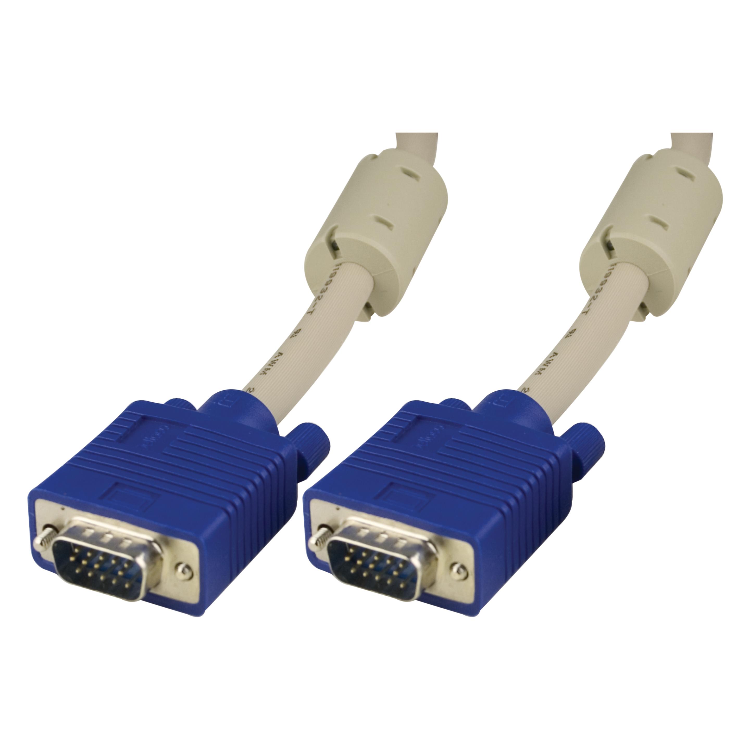 Deltaco monitorkabel RGB HD15ha-ha 3m Pin-Pin utan pin 9 (3 m) (RGB-8A)