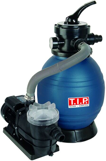 T.I.P. Sandfilteranlage - Pool-Filterset mit Vorfilter, 30 m³ Becken,  10.000 l/h, 4-Wege-Ventil, SPF 250 F, 30308