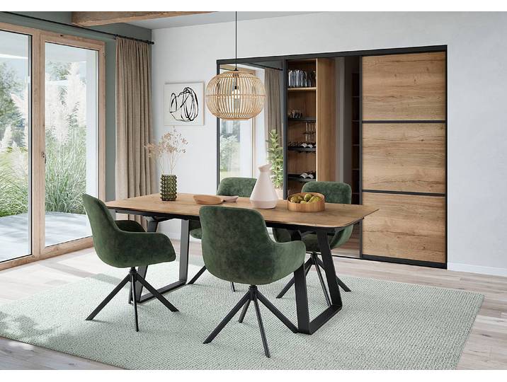 Esstisch 160cm ohne Funktion Braun/Eiche Sierra Dekor