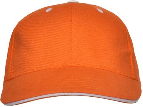 Casquette 6 pans personnalisable en coton 260 g/m² Panel orange UNIQUE