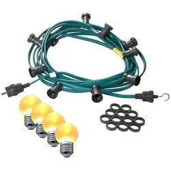 Illu-/Partylichterkette 5m Außen Terrasse Garten 5 ultra-warmweiße LED Kugeln