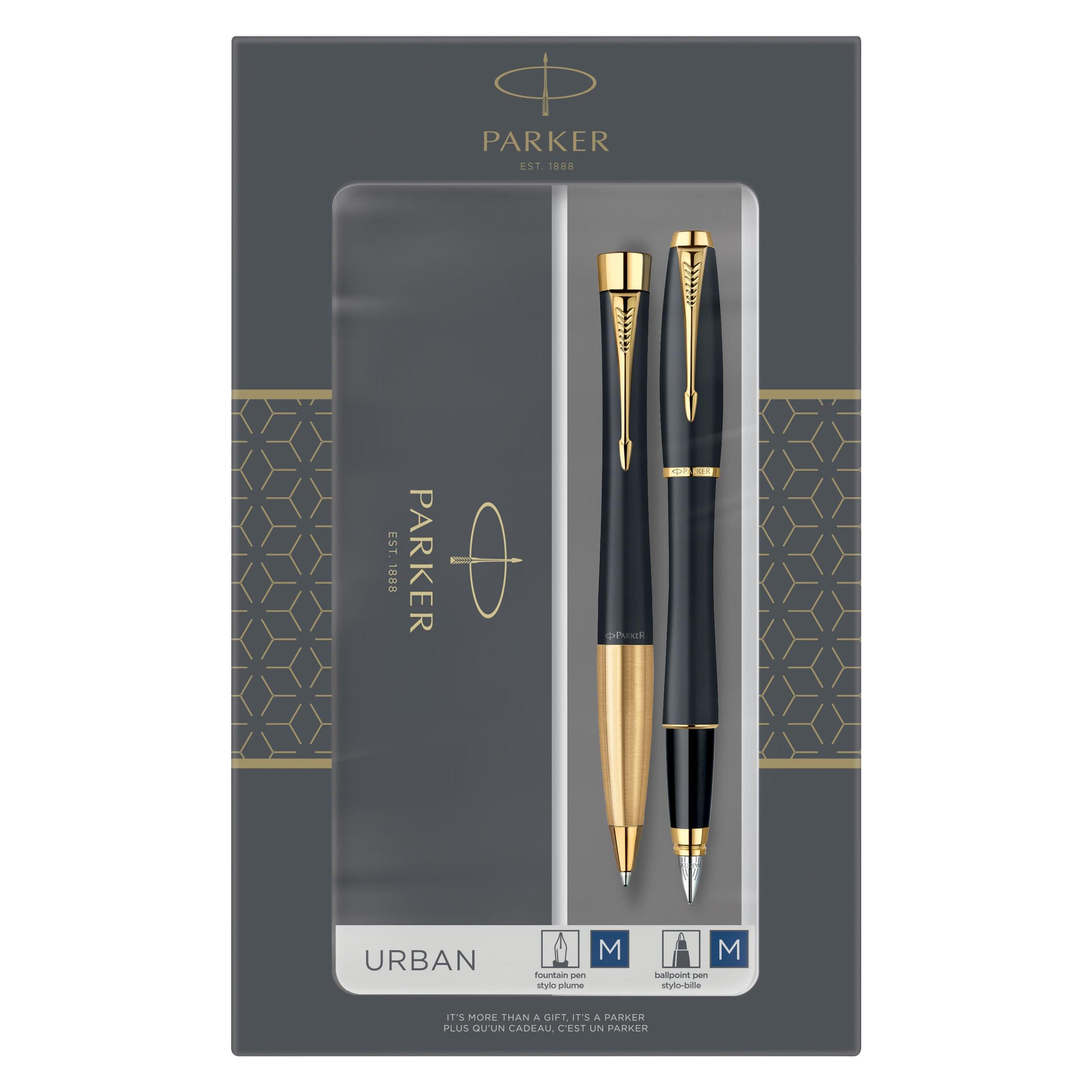 Parker Set - Füllfederhalter + Kugelschreiber Urban Black GT - 2093381 (2x) (2093381)