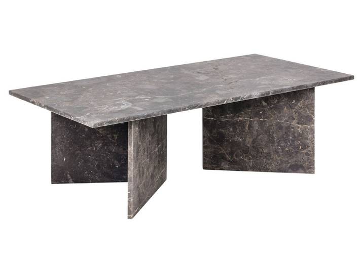 ACTONA GROUP Couchtisch aus Naturstein, in Marmor Braun/Grau - 140x42x70cm (BxHxT)