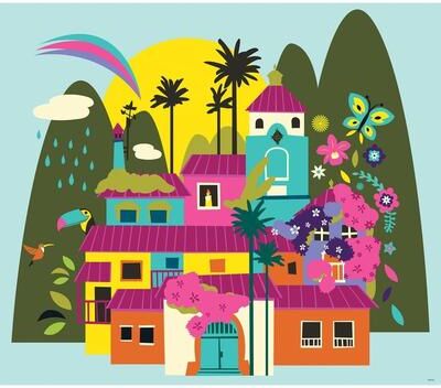 Encanto Casa Madrigal Tapestry by RoomMates