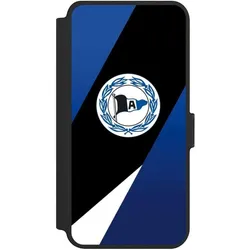 Nivocase Klapphülle für Samsung Galaxy S25+ Handyhülle aus Kunst Leder NIVOflip schwarz Arminia Bielefeld (Samsung Galaxy S25+), Smartphone Hülle, Schwarz