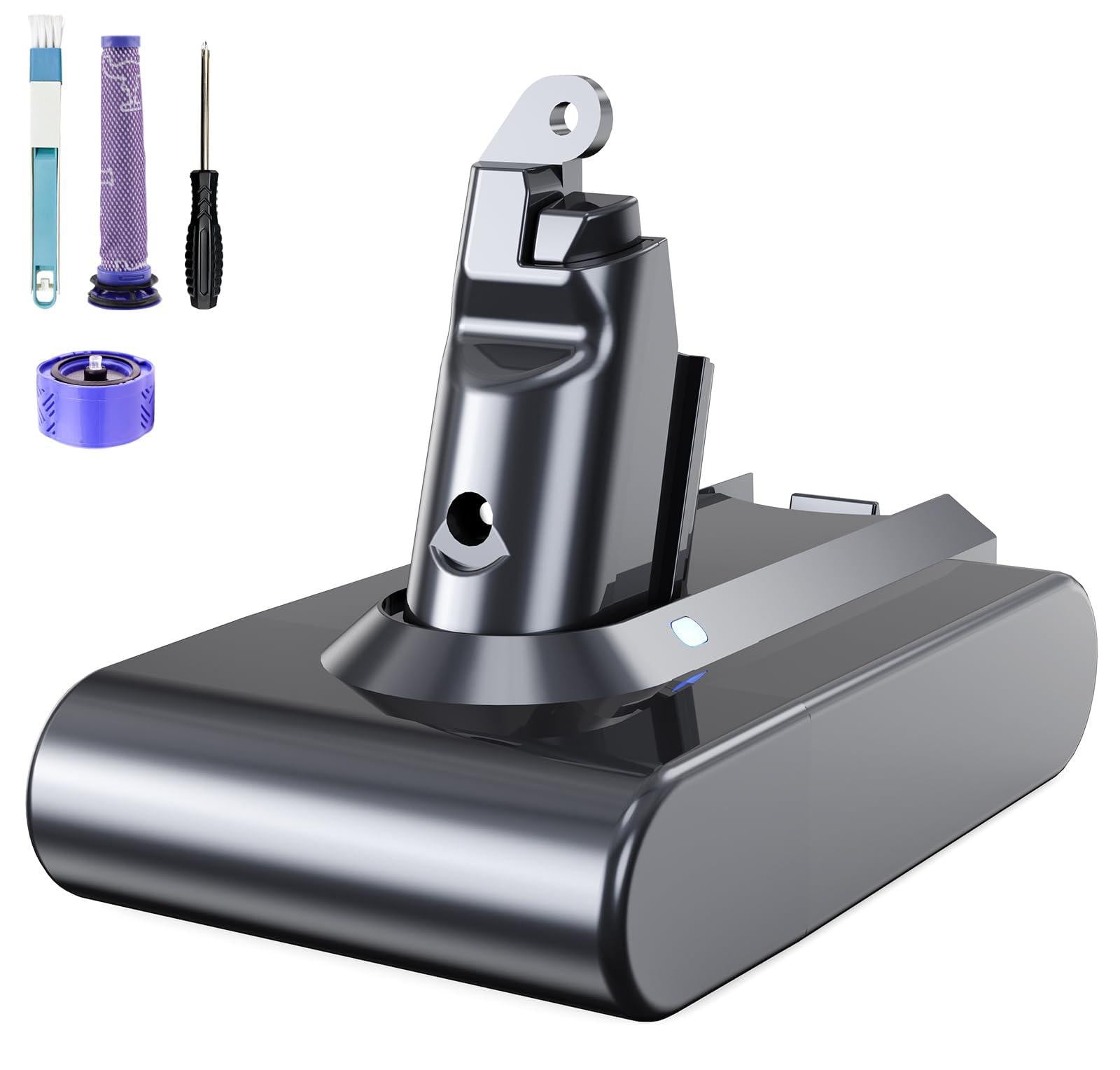 Dripio Vervangingsaccu 6000 mAh voor Dyson V6, compatibel met DC62, DC58, DC59 en meer