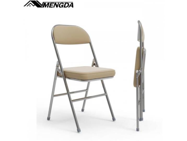 Lot de 2 chaises pliantes-MENGDA-Chaises de salle à manger portables-Pour cuisine bar restaurant Bureau-Maximale175KG