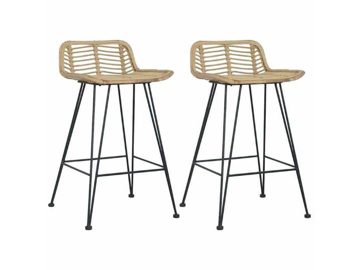SOLO - Chaises de bar - 2 Pcs - JIIL'S Siège hautes pour cuisine rotin Naturel FT931046