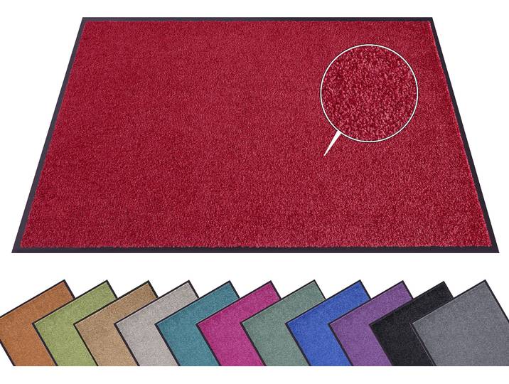Fussmatte HANSE HOME Wash & Clean Gr. 17, rot (bordeaux), B:120cm H:7mm L:180cm, Kunstfaser, Teppiche, Fussmatte, Schmutzfangmatte, Türmatte, In- und Outdoor, Teppich, Läufer, waschbar