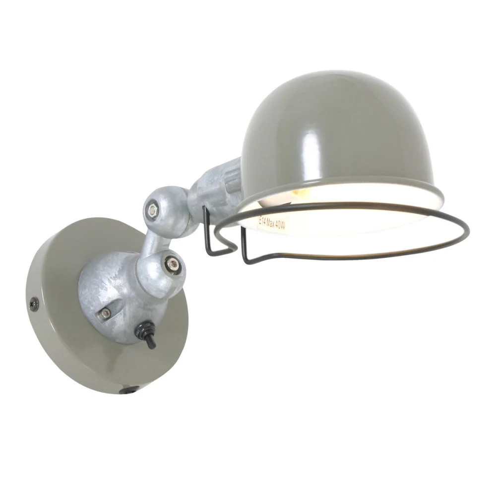 Mexlite Wandlamp Davin Groen Aluminium met E14 fitting