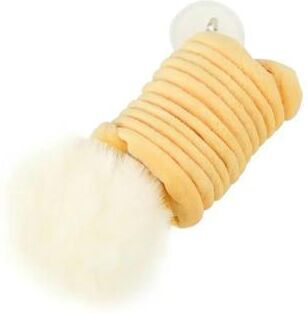 Inspired Living PounceSpring Interactive Suction Cup Cat Teaser Toy With Bunny Fur Ball yellow