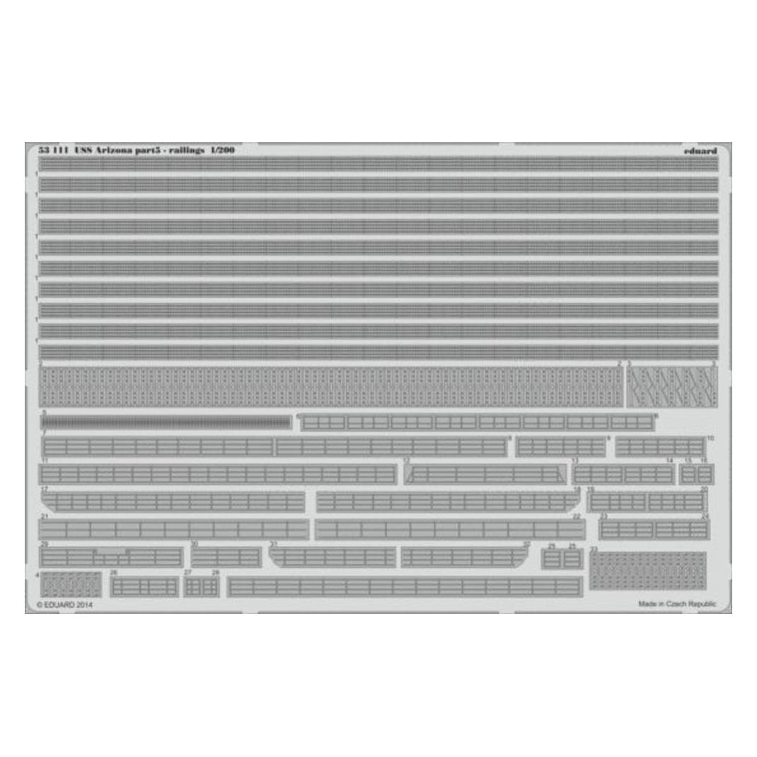 Eduard USS Arizona part 5-railings for Trumpete (53111)