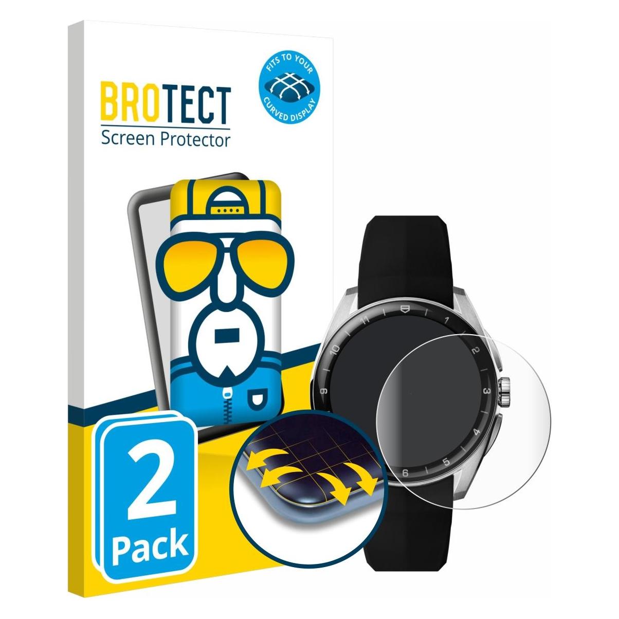 Brotect Fullscreen für TAG Heuer Connected Calibre E5 (40 mm) Schutzfolie Displayschutz Folie Klar (5161092)