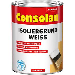 Consolan Isolierfarbe Isoliergrund, weiß, 5,0l, außen, gegen Holzinhaltsstoffe