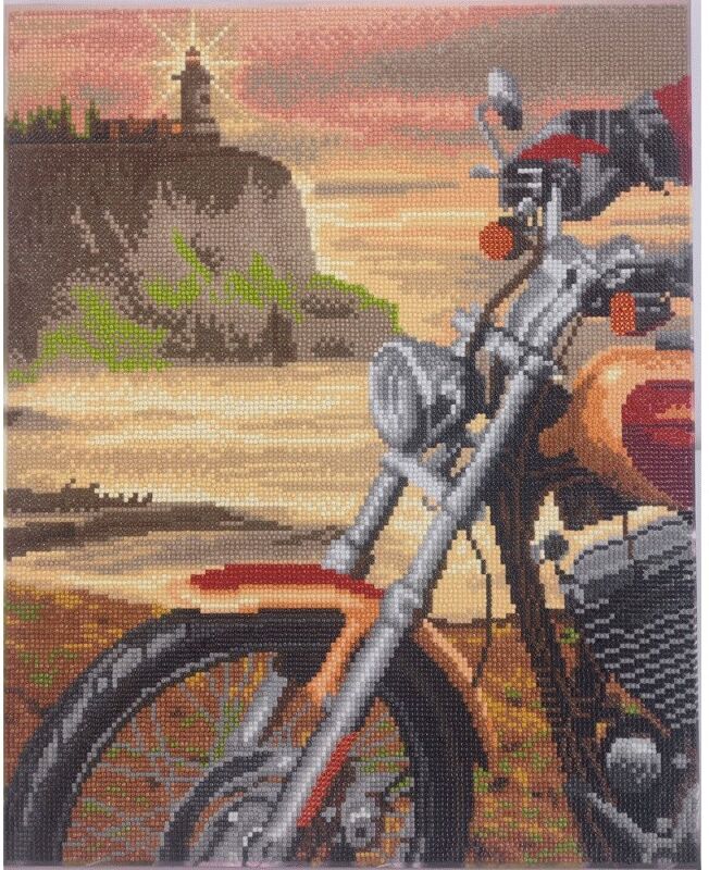 CRYSTAL ART Kit tableau broderie diamant 40x50cm - Moto