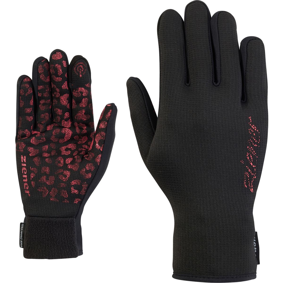 Ziener Ickoso-z Touch Glove Unisex black.fiery red (12376) 7,5 117035-12376-7,5