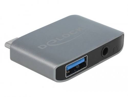 Delock USB-C, Audio Adapter [1x USB-C Stecker - 1x Klinkenbuchse 3.5 mm, USB 3.0 Buchse A] 63965 0m