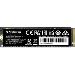 VERBATIM 31825 - Verbatim Vi5000 PCIe NVMe M.2 SSD 512 GB