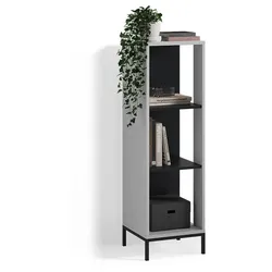 BÜCHERREGAL Aterno Grau mit 3 Fächern