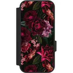 Nivocase Klapphülle für Google Pixel 10 Handyhülle aus Kunst Leder NIVOflip schwarz Blumen Blüte Rose (Google Pixel 10), Smartphone Hülle, Schwarz