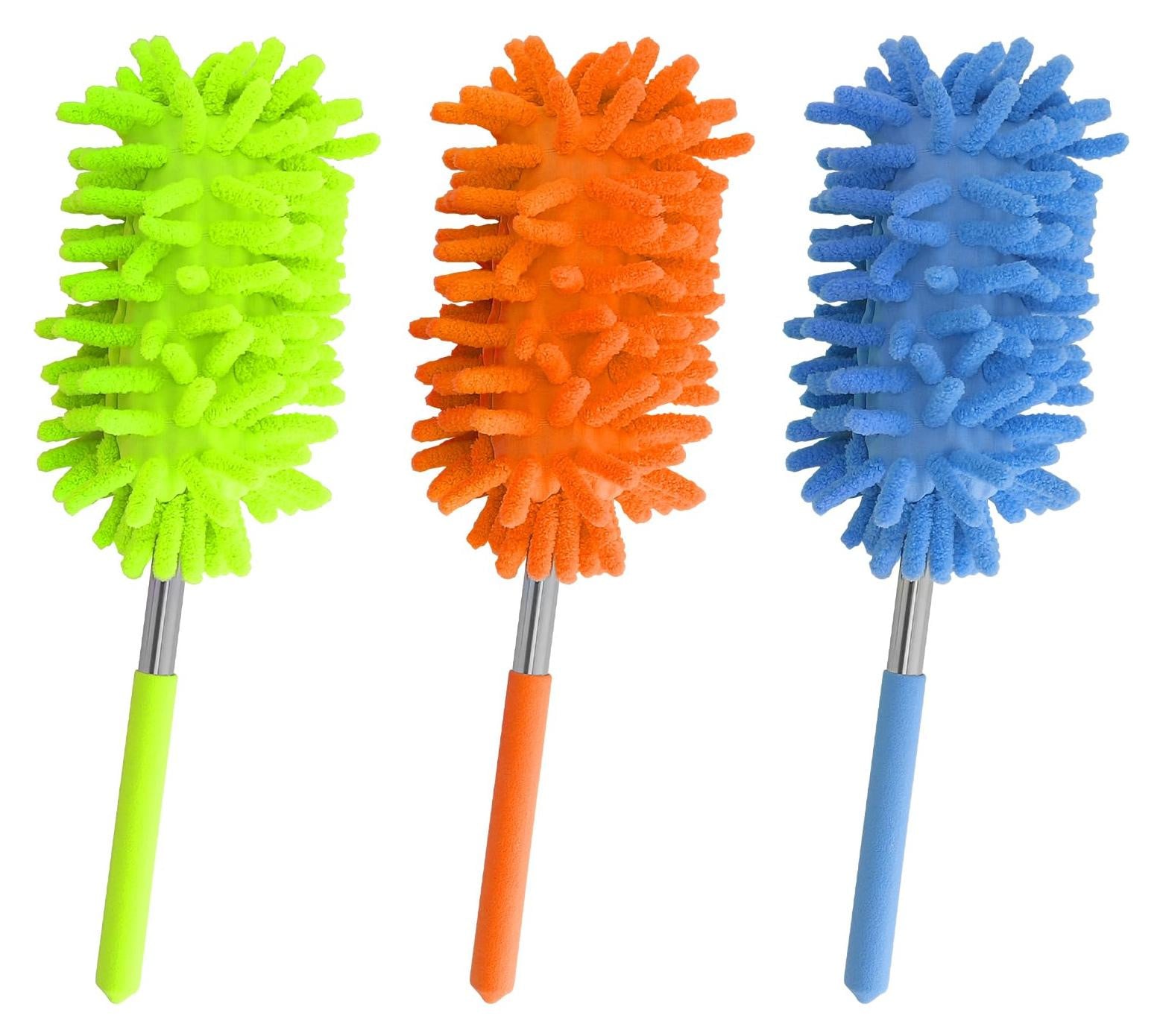 Dripio Set van 3 Telescopische Microvezel Stofwissers, 25-75 cm, Wasbaar
