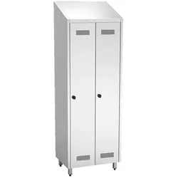 Edle stahlgarderobe 2 türen 2 körper - 680x480x2010 mm - 10604180 Eurast