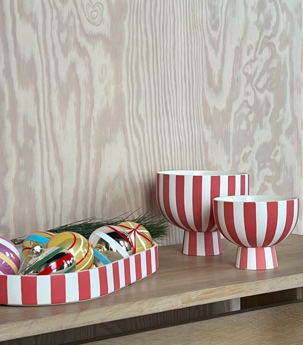 OYOY Living Design Bol en grès Ø15xH13cm Rouge 13x15x15cm