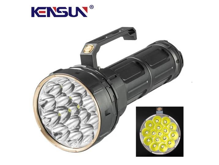 Lampe de poche LED Ultra lumineuse haute puissance, chargeur solaire/USB, torche multifonctionnelle à longue portée, lanterne portative pour Camping en plein air