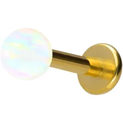 Titan Labret mit Innengewinde SYNTHETISCHER OPAL