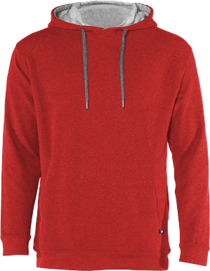 Bayside BA1050 Fitflex Hood T-Shirt in Red size XS   Cotton 105000, 1050