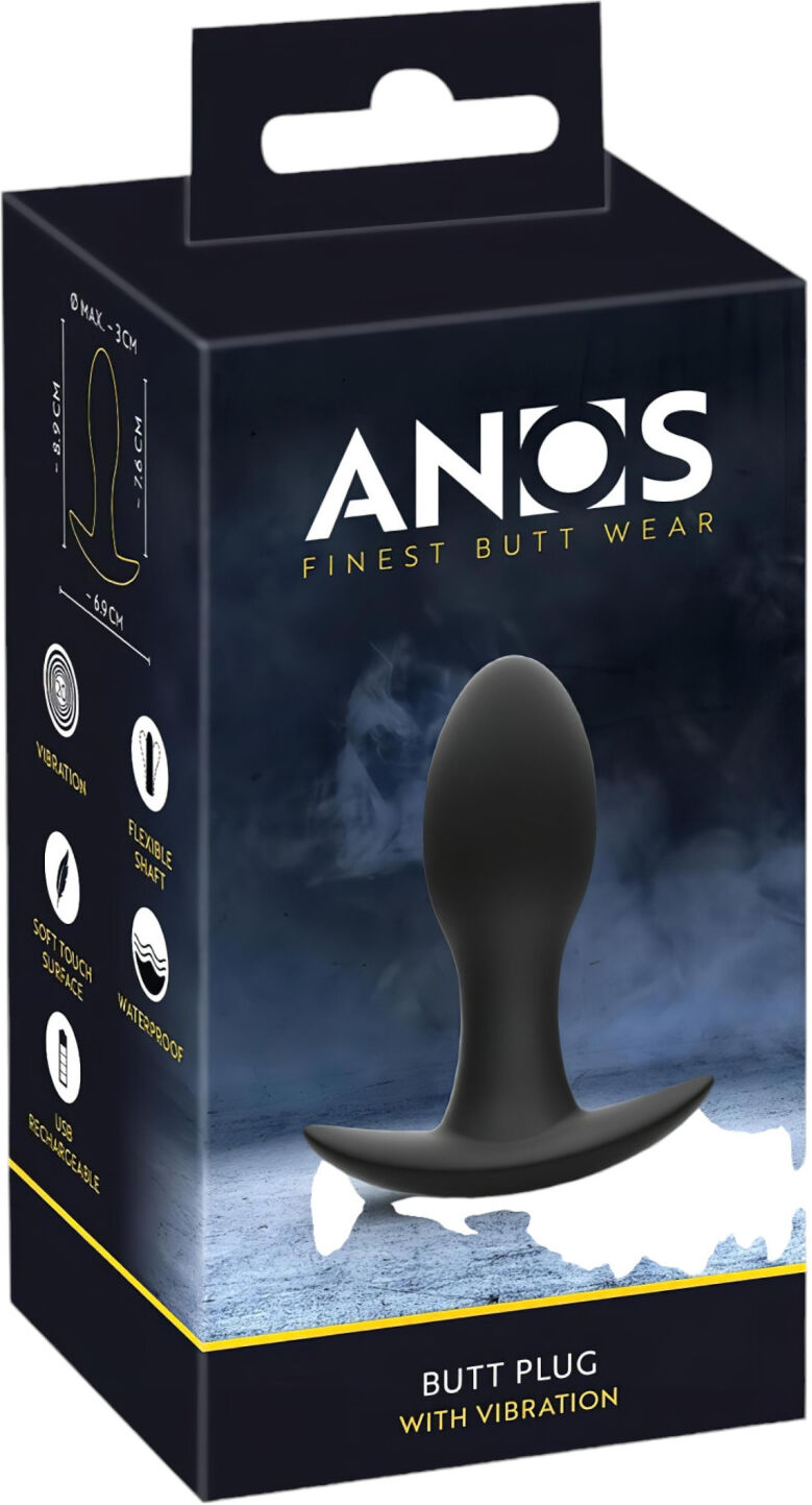 ANOS - Rechargeable, Waterproof Prostate Vibrator (Black)