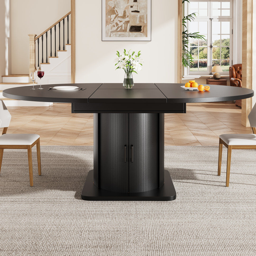 Metro 158 cm Extendable Dining Table BLACK