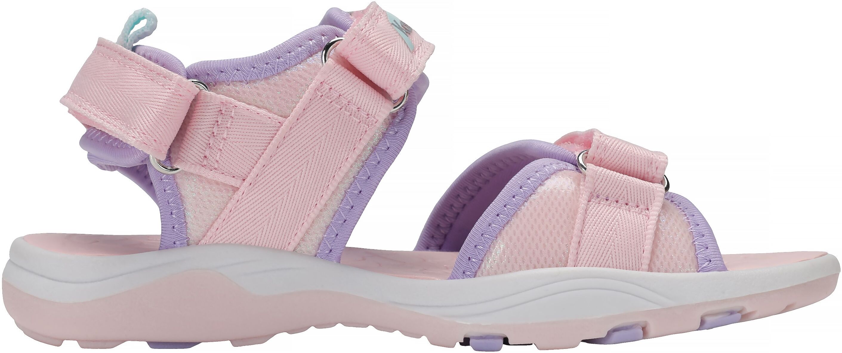 Sandale KANGAROOS "K-LOLA MAGDA", Mädchen, Gr. 35, Synthetik, rosa (frost pink, lavender), Mesh, Schuhe Sandale, sportlicher Stil, mit Gummilaufsohle frost pink, lavender 35, Synthetik