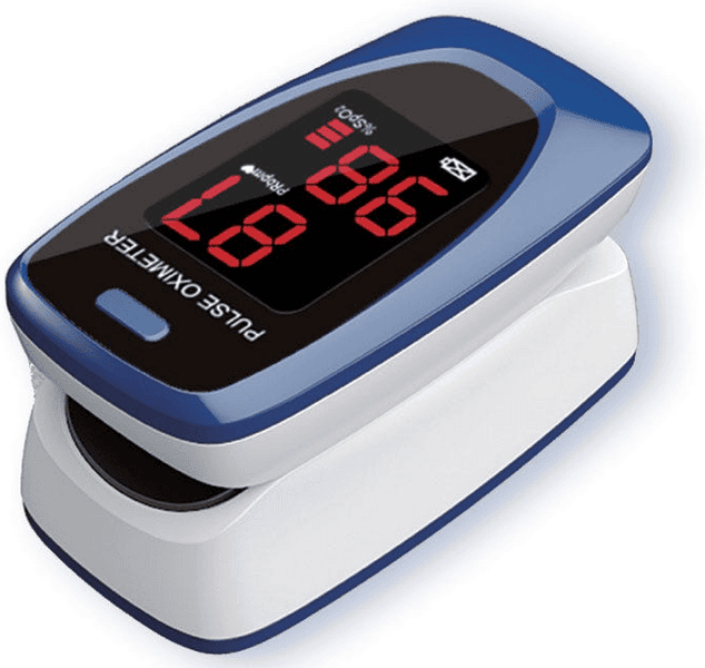Gima Oxy-2 Pulsossimetro Dito Professionale e Domestico, Blu Bianco