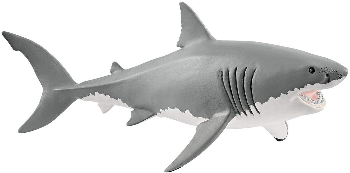 Schleich GmbH Schleich Wild Life Great White Shark Figurine, 7.8 cm/17.7 cm/8.0 cm, for Children