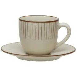 Avet Set aus 6 Kaffeetassen mit Untertassen, HMRADIAL-41.